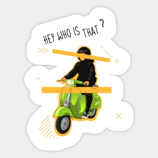 Riding a Vespa Sticker